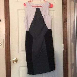 Calvin Klein slimming colorblock dress